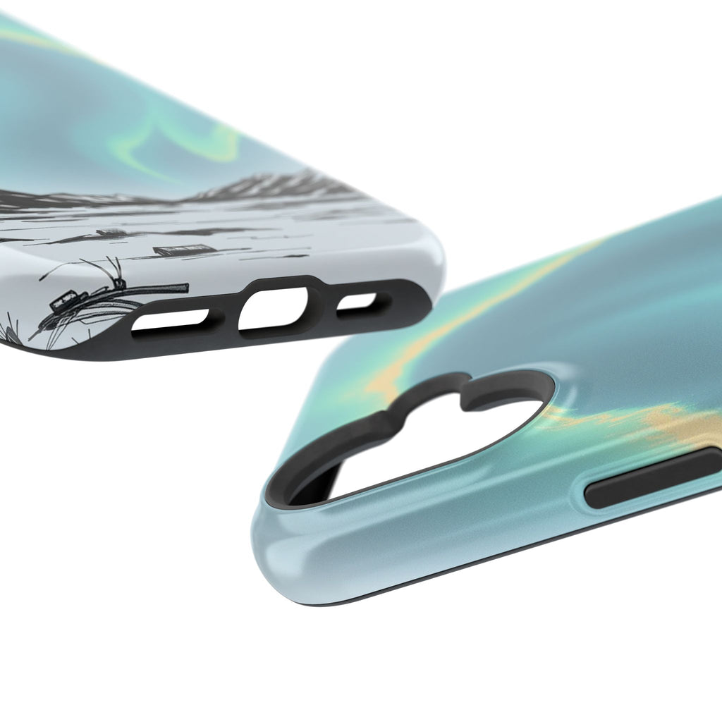 iPhone Charcoal And Copper Northern Lights Slim iPhone Everyday · iPhone Case