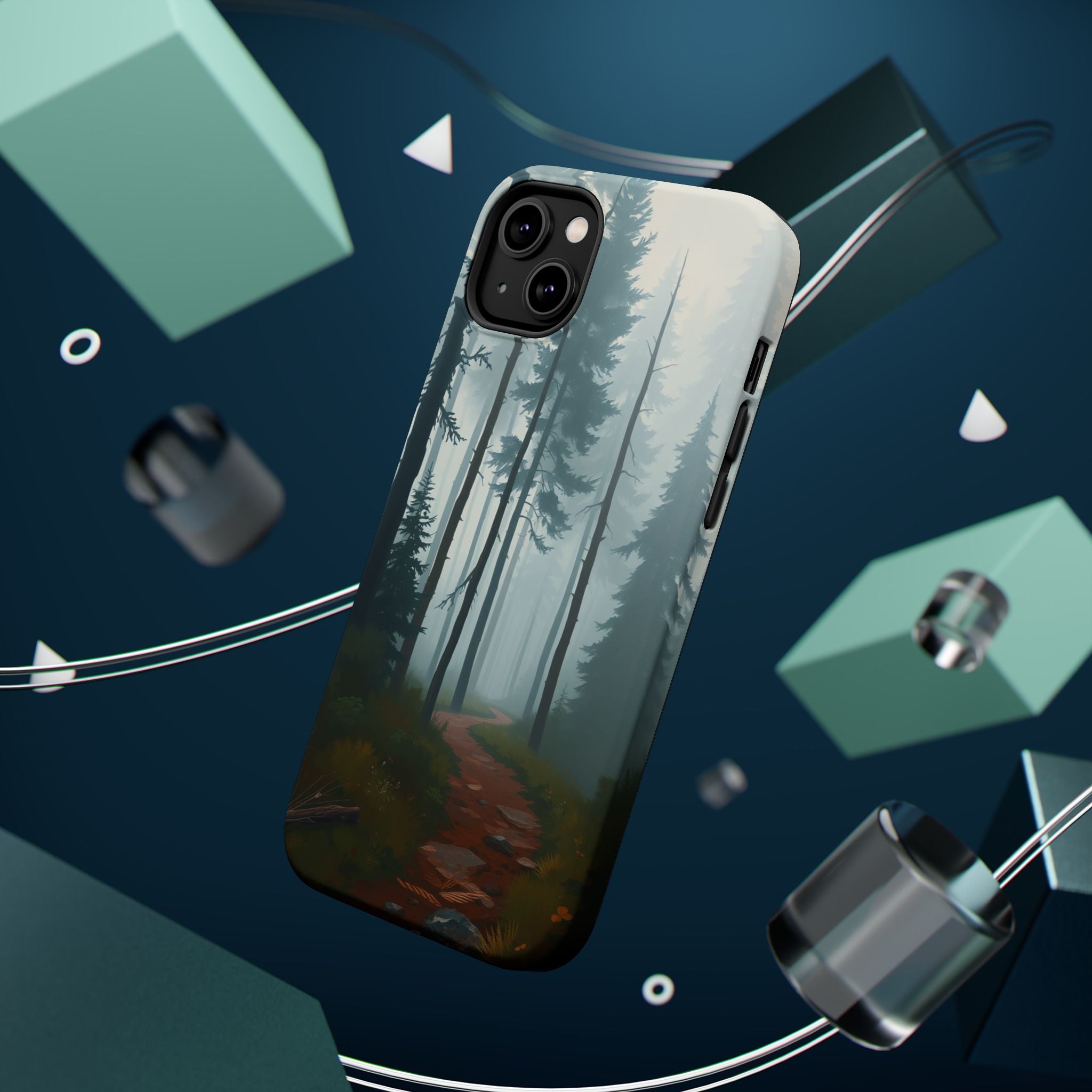 iPhone Serene Misty Forest Path Design Slim Everyday Designer Case · iPhone Case