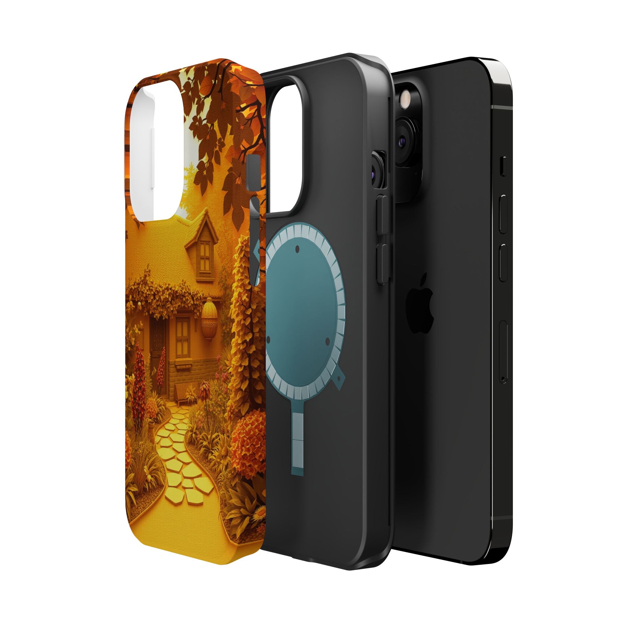 iPhone Vibrant Cottage Garden Design Slim Everyday Designer Case · iPhone Case
