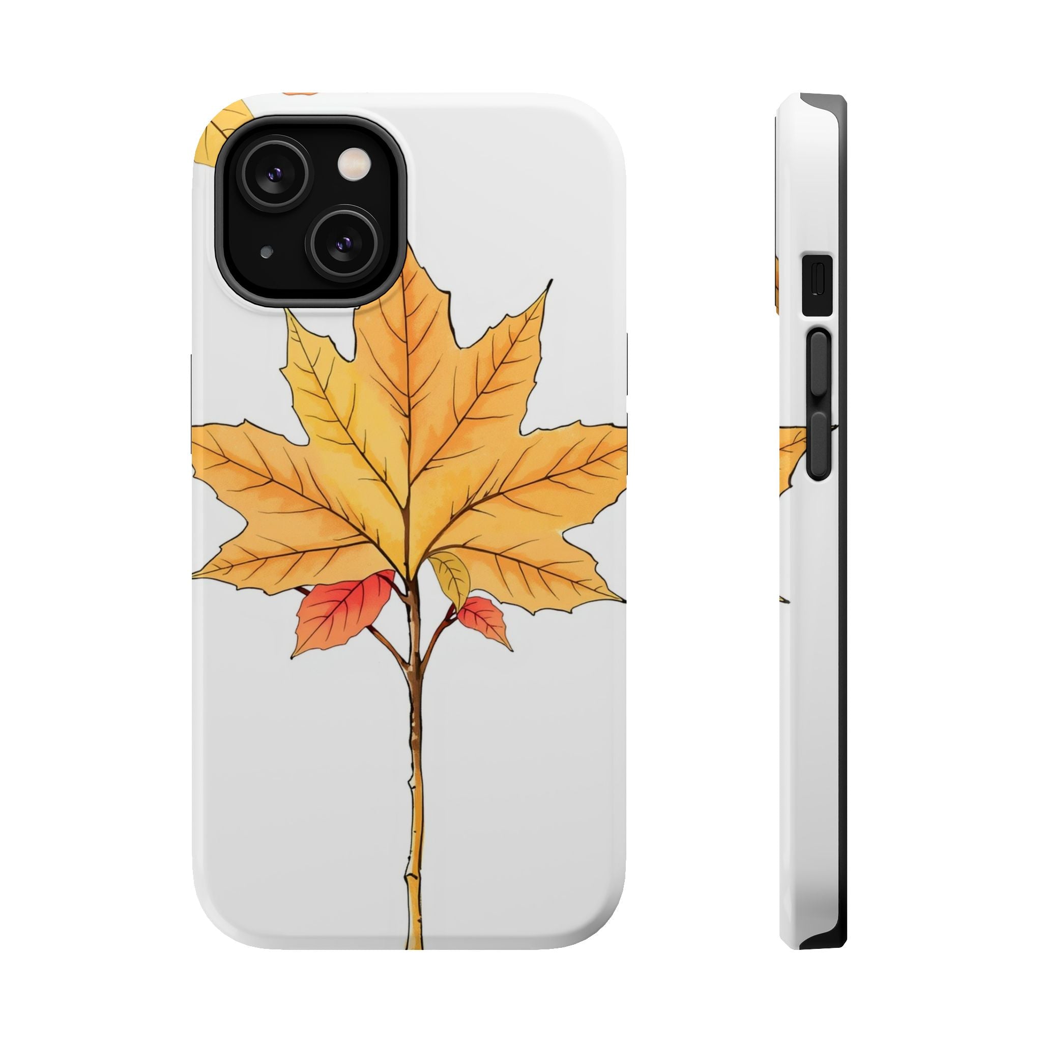 iPhone Mint And Blush Autumn Maple Bold Modern Everyday Snap Case · iPhone Case