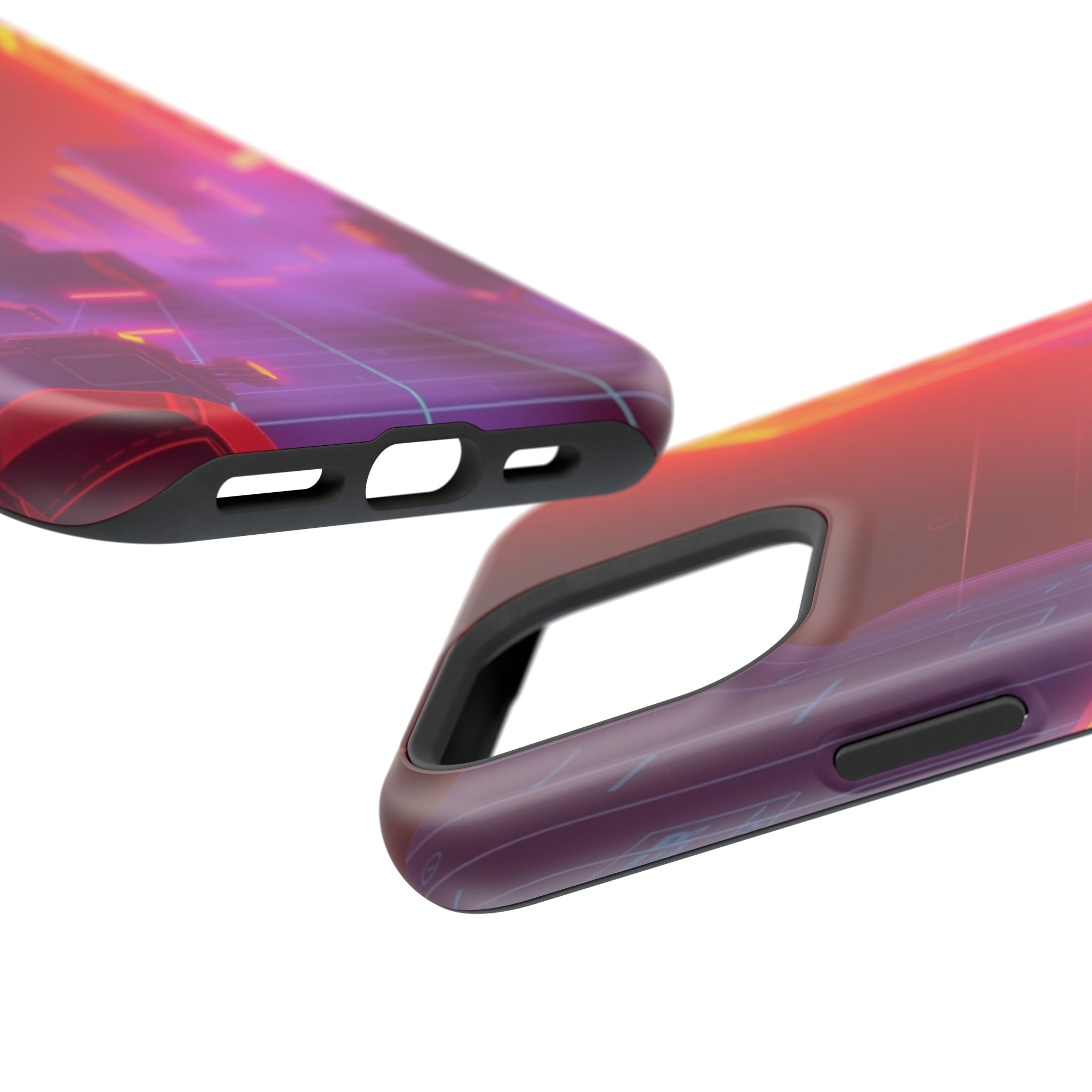 iPhone Dreamy 80s Grid Synthwave Design Slim Everyday Designer Case · iPhone Cas