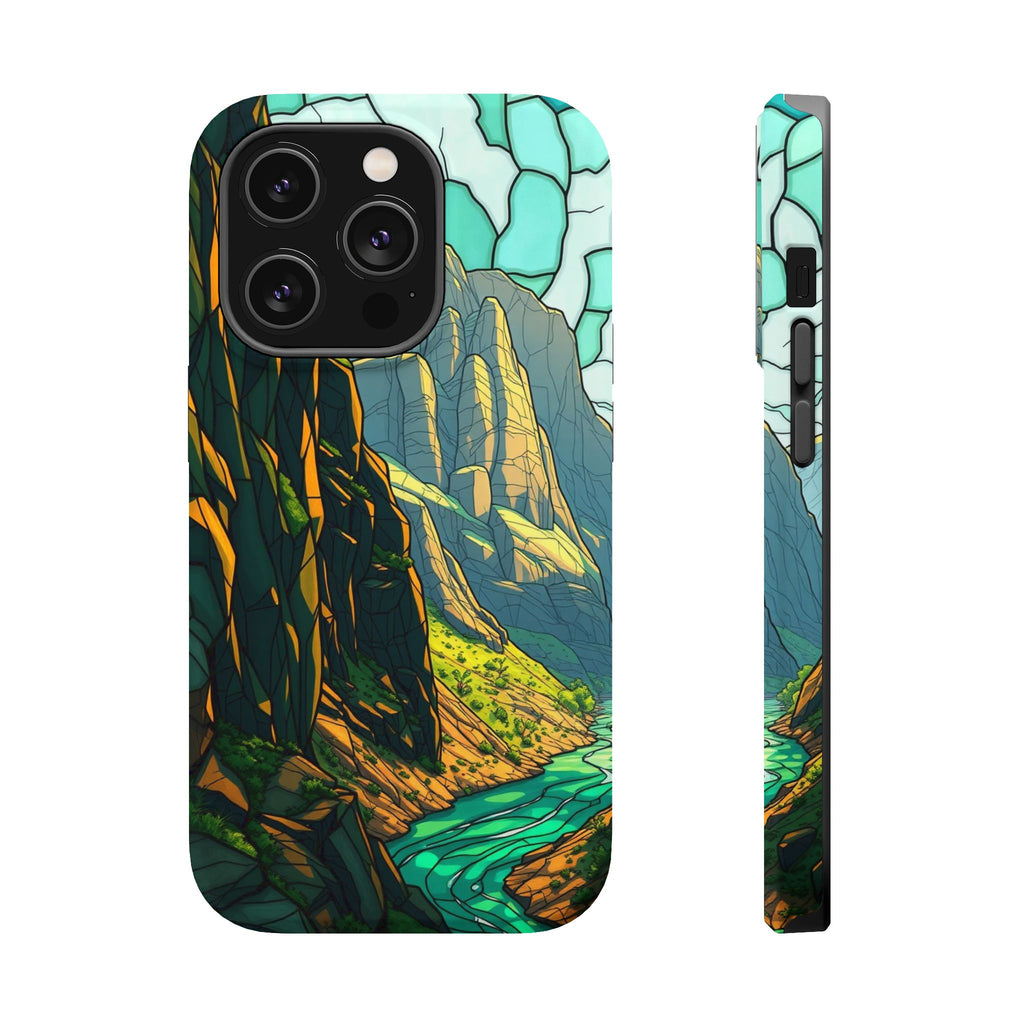 iPhone Emerald Green And Gold River Canyon Slim iPhone Everyday · iPhone Case