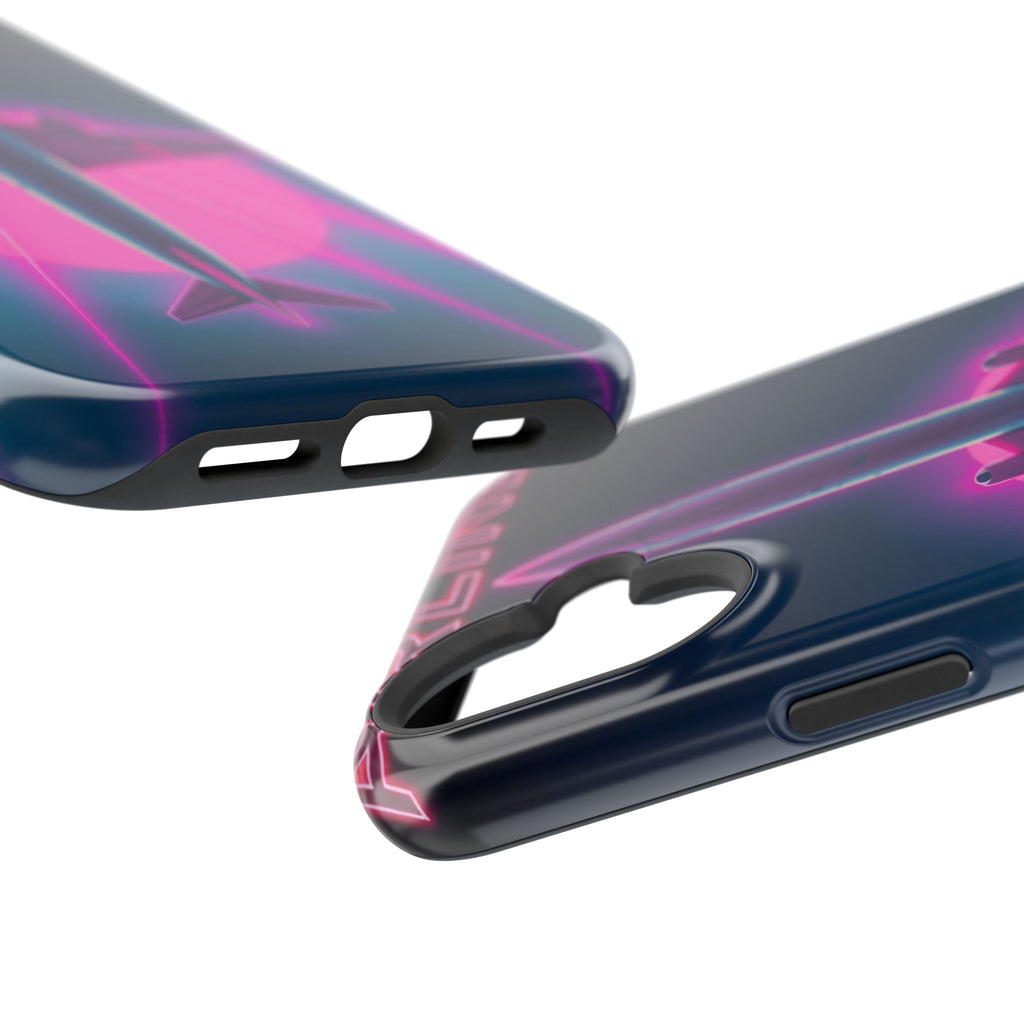 iPhone Cyan And Magenta Retro Airline Poster Slim Everyday Designer Case · iPhon
