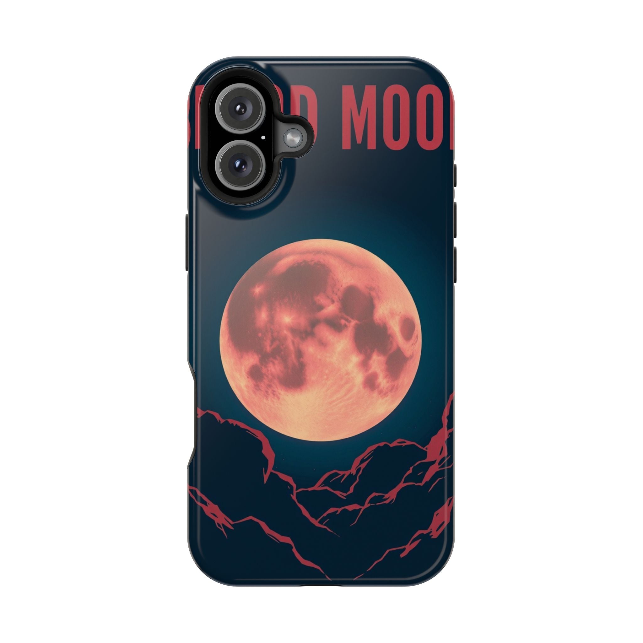 iPhone Blood Moon Rise Vintage Retro Poster Slim Everyday Designer Case · iPhone