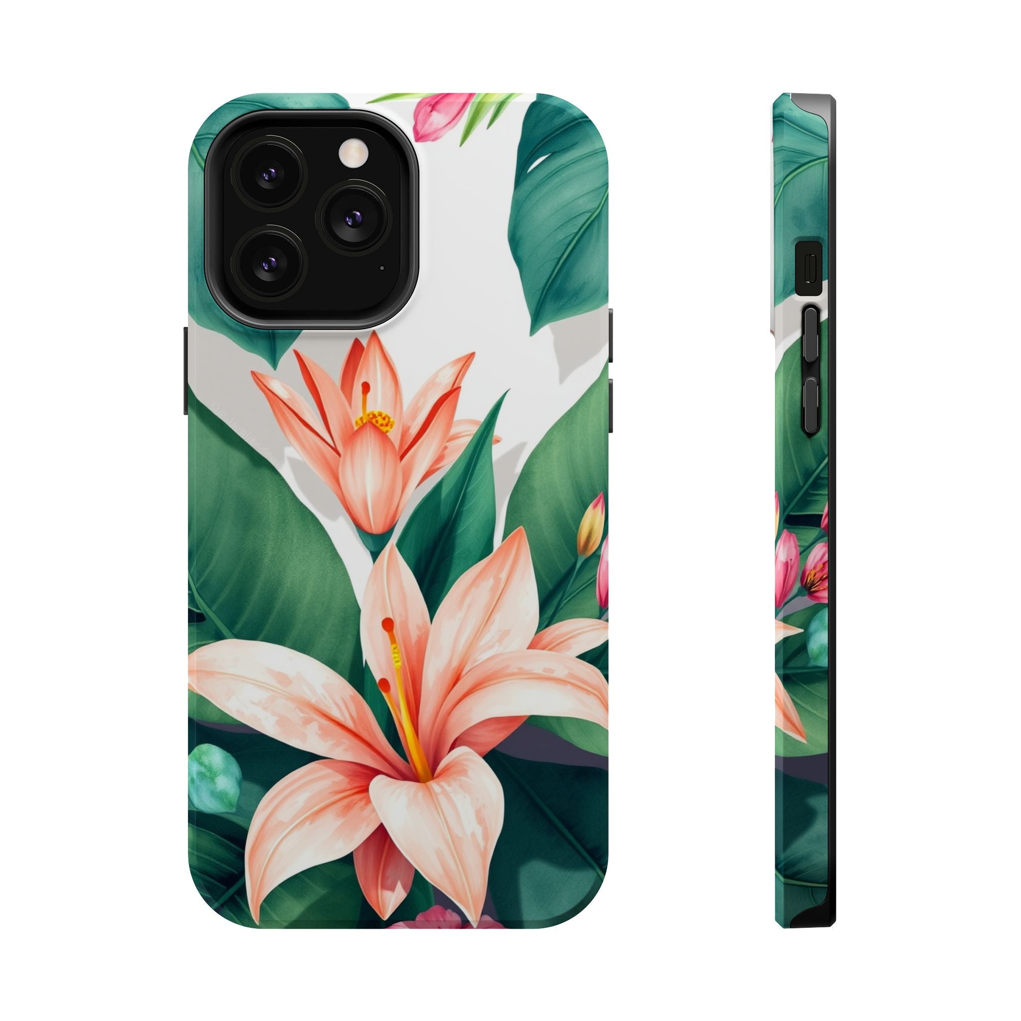 iPhone Tropical Bloom Sage And Ivory Slim Snap Case Gal · iPhone Case
