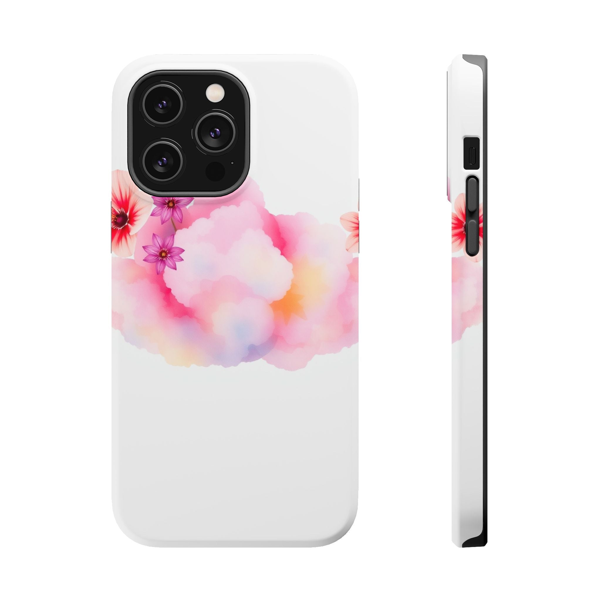 iPhone Pastel Floral Cloud Vibrant Watercolor Carry Case Slim Snap Case · iPhone