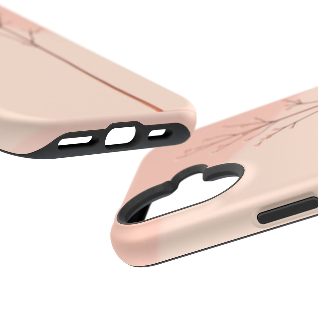 iPhone Rose Pink And Cream Minimalist Stem Slim iPhone Everyday · iPhone Case
