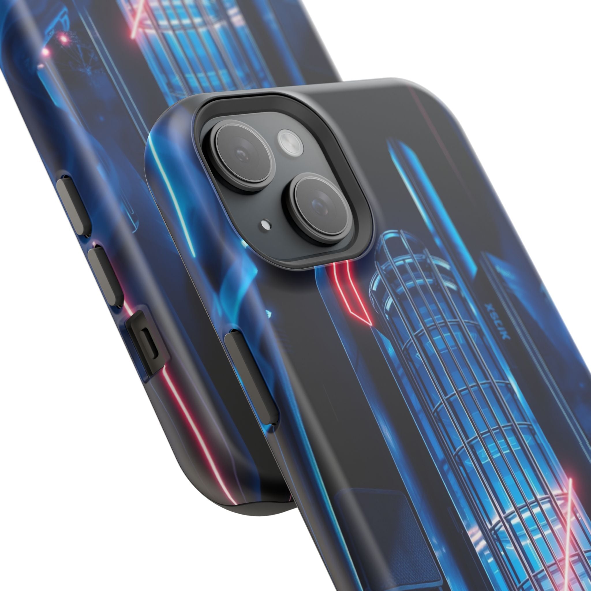 iPhone Midnight Blue And Silver Bauhaus Composition Slim Snap Case · iPhone Case