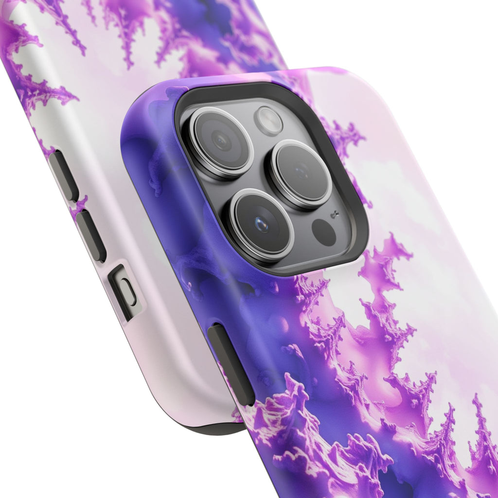 iPhone Lavender And Pearl Fractal Zoom Slim Everyday Designer Case · iPhone Case
