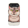 iPhone Sarcastic Cat Verdict Hand-Drawn Sketch Soft Finish Everyday Case · iPhon