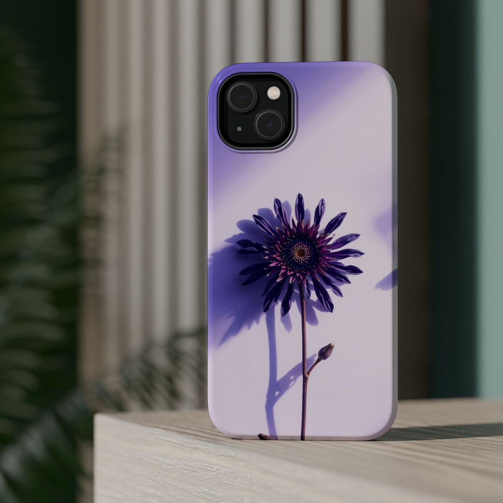 iPhone Indigo And Violet Dried Flower Flat Lay Soft iPhone Finish · iPhone Case