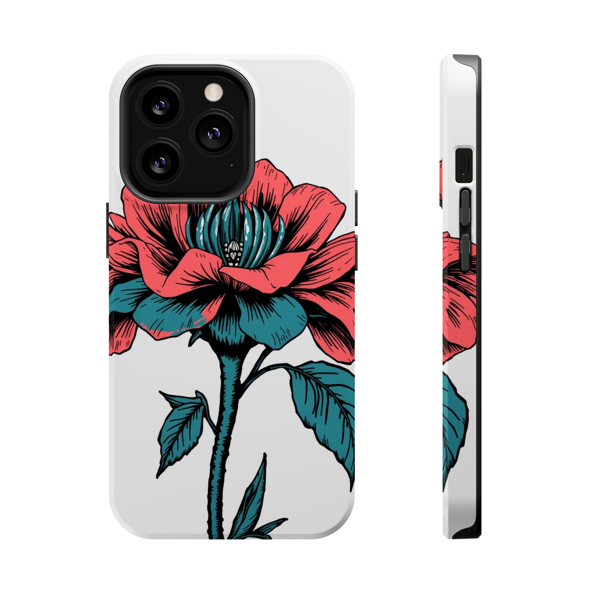 iPhone Garden Party Bloom Dark Gothic Ink Slim Snap Case · iPhone Case
