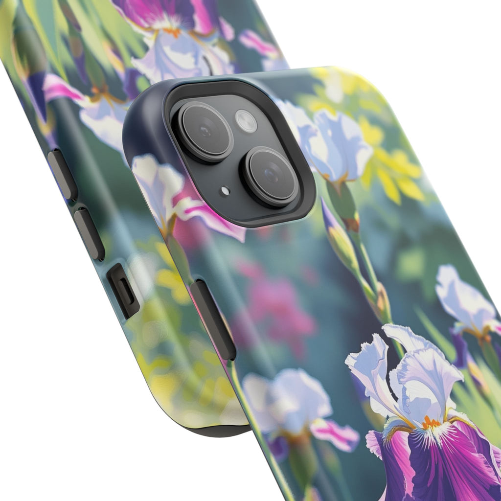 iPhone Vibrant Iris Garden Design Bold Modern Everyday Snap Case · iPhone Case
