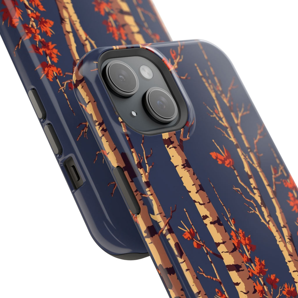 iPhone Birch Grove Pixel Art -Bit Bold Modern Everyday Snap Case · iPhone Case