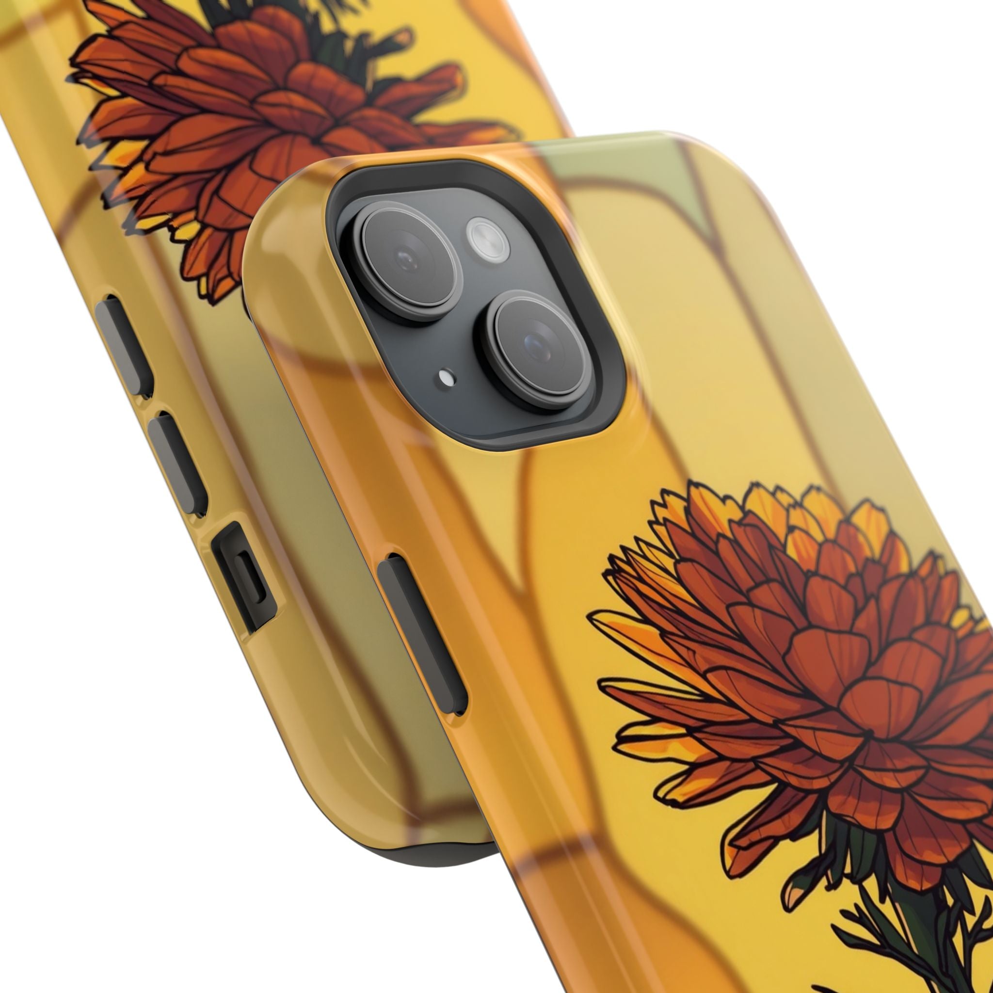 iPhone Sunset Amber And Peach Ranunculus Stack Soft iPhone Finish · iPhone Case