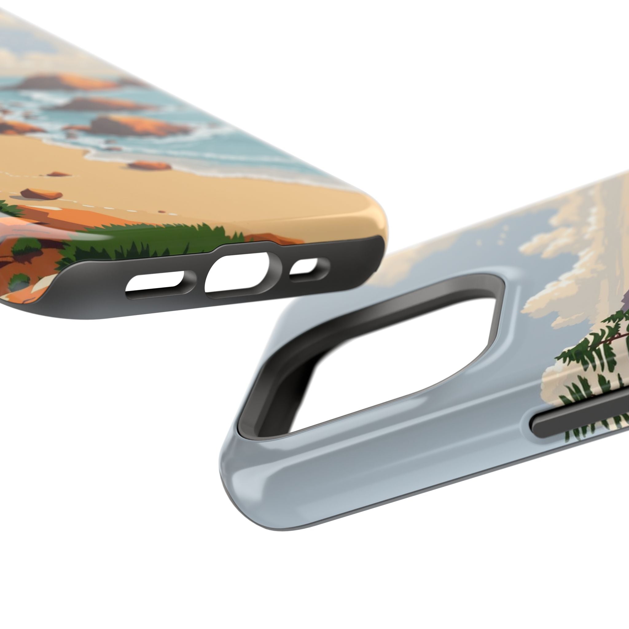 iPhone Mustard And Rust Pebble Beach Slim Everyday Designer Case · iPhone Case