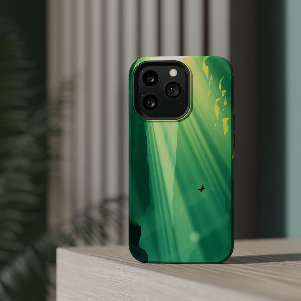 iPhone Emerald Green And Gold Waterfall Mist Slim iPhone Everyday · iPhone Case