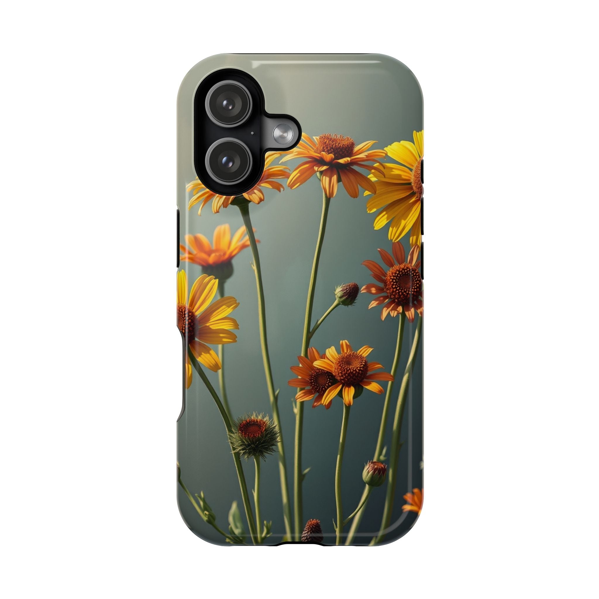 iPhone Mustard And Rust Wildflower Bunch Slim Everyday iPhone Designer · iPhone