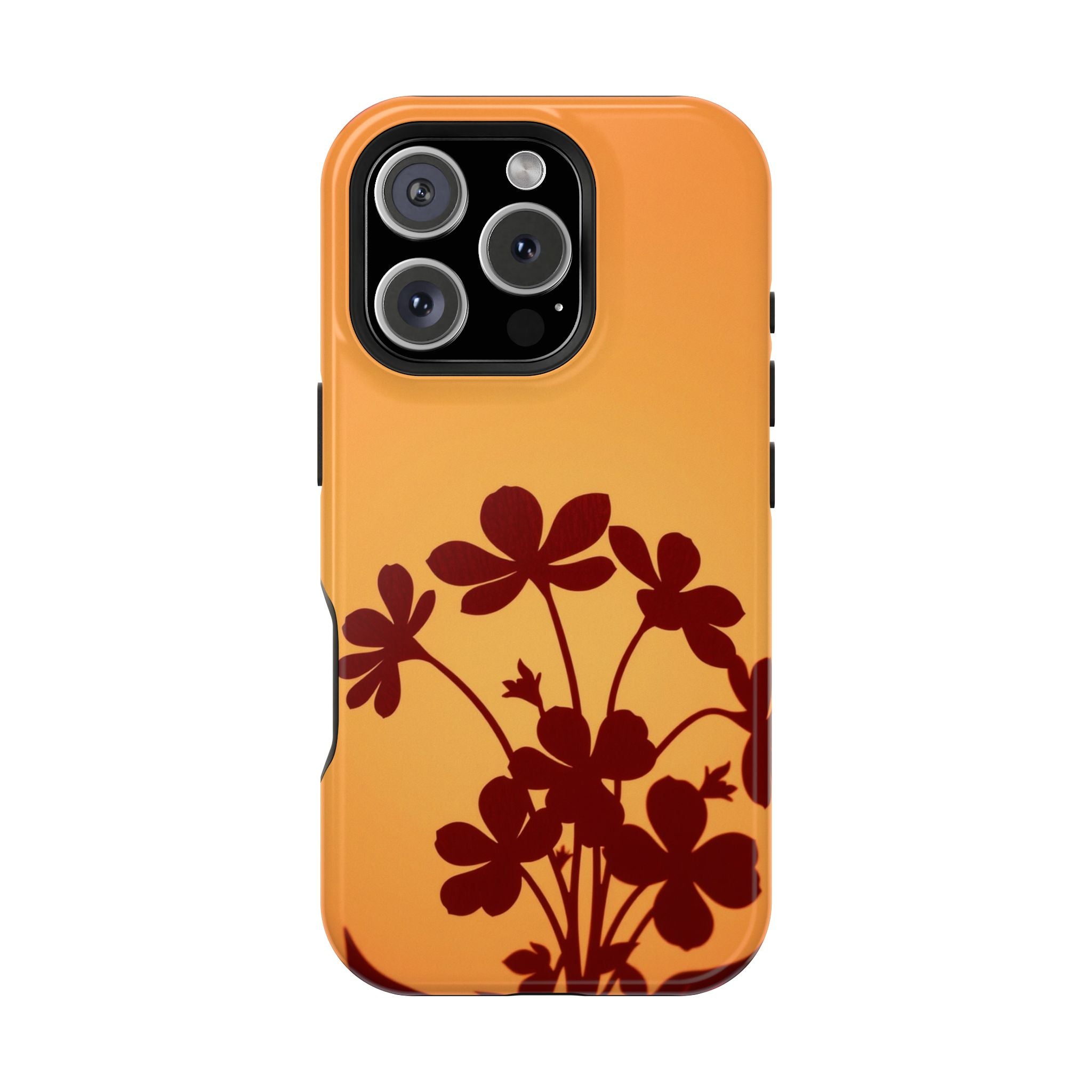 iPhone Floral Silhouette Electric Art Slim Everyday Designer Case · iPhone Case