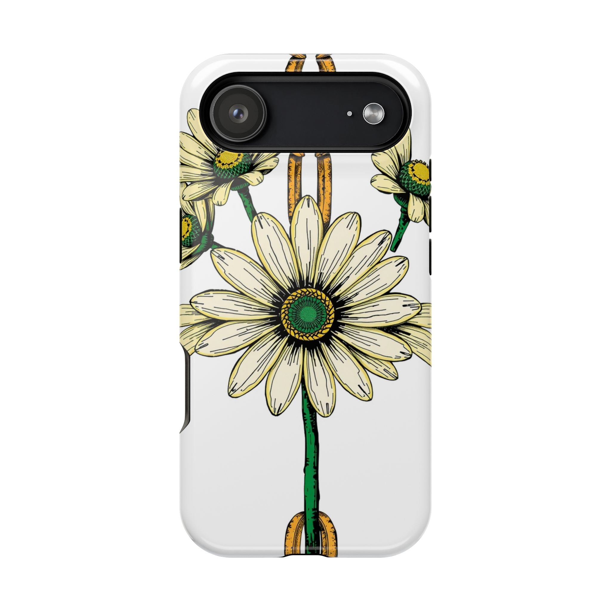 iPhone Daisy Chain Dark Gothic Ink Bold Modern Everyday Snap Case · iPhone Case