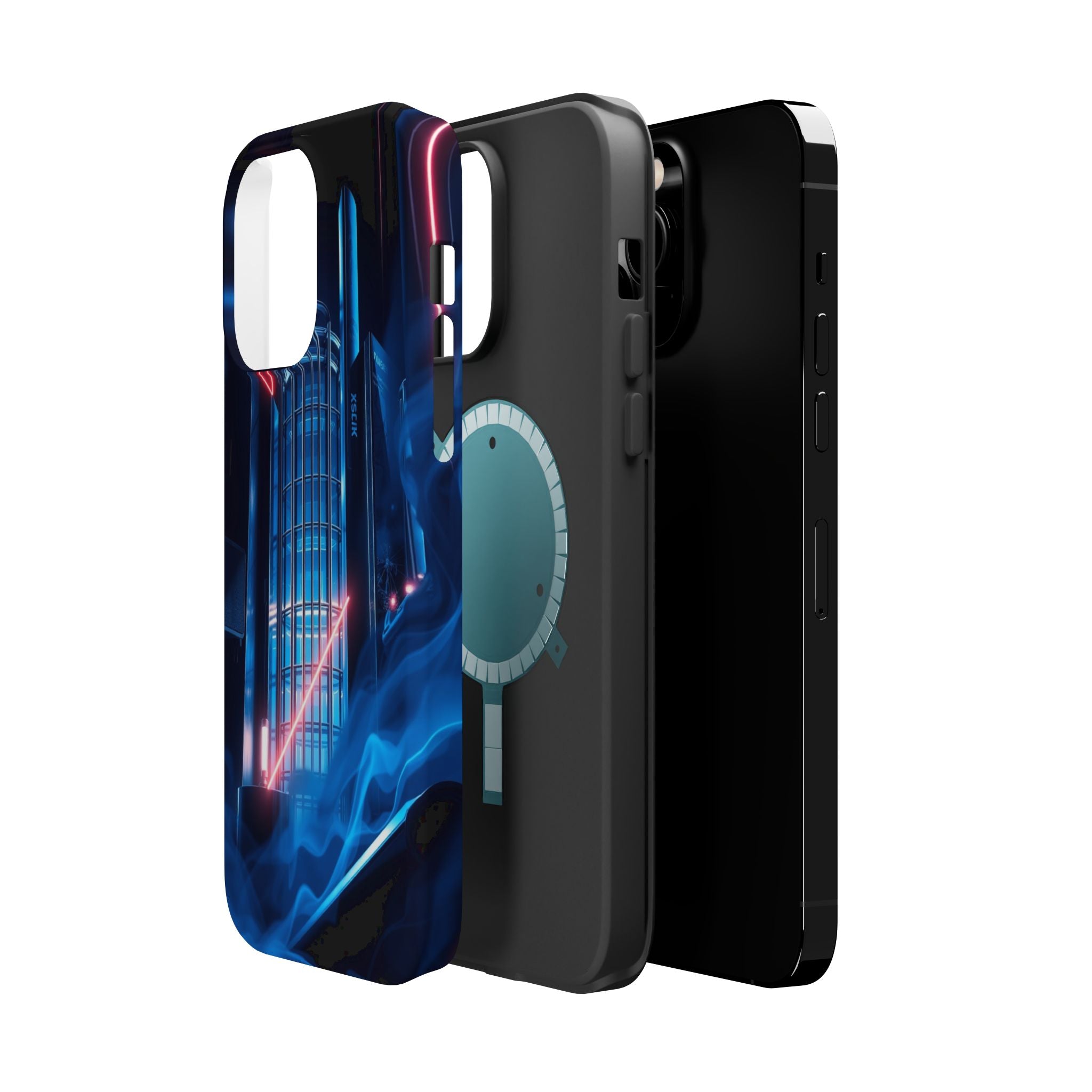 iPhone Midnight Blue And Silver Bauhaus Composition Slim Snap Case · iPhone Case
