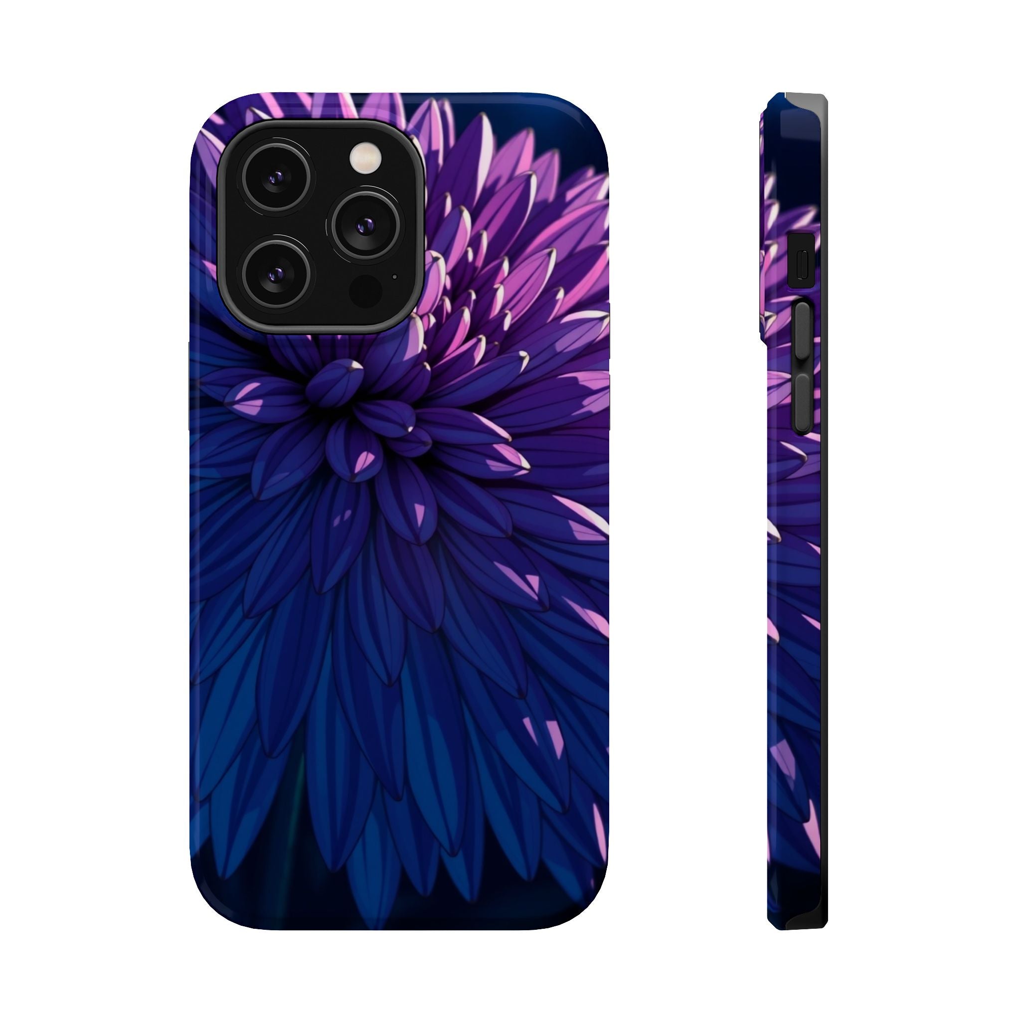 iPhone Indigo And Violet Chrysanthemum Classic Soft iPhone Finish · iPhone Case