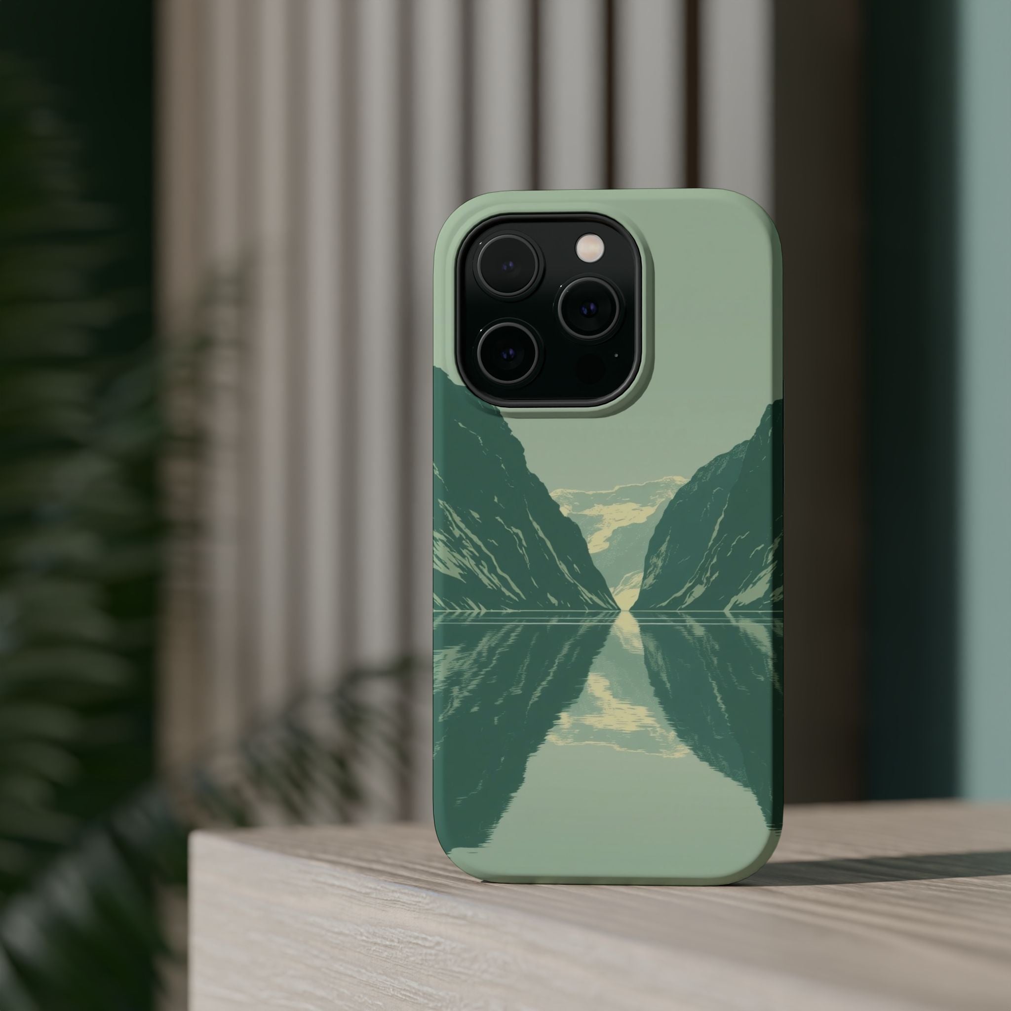 iPhone Fjord Reflection Enchanted Art Slim Everyday Designer Case · iPhone Case