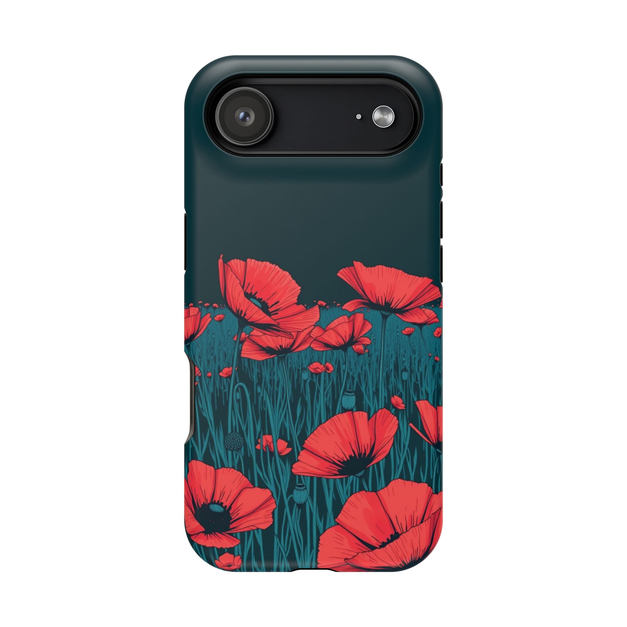 iPhone Poppy Field Dark Gothic Ink Clean Minimal Snap Cas Slim Snap Case · iPhon