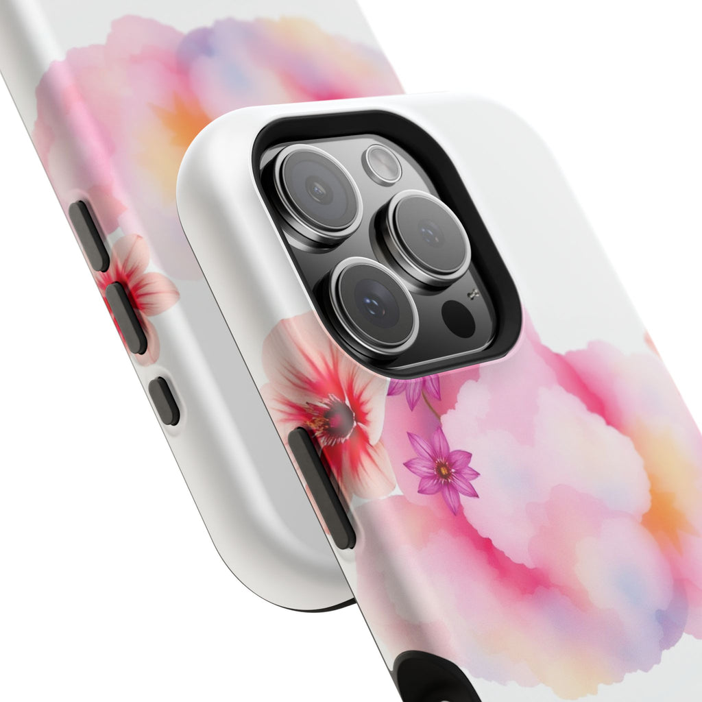 iPhone Pastel Floral Cloud Vibrant Watercolor Carry Case Slim Snap Case · iPhone