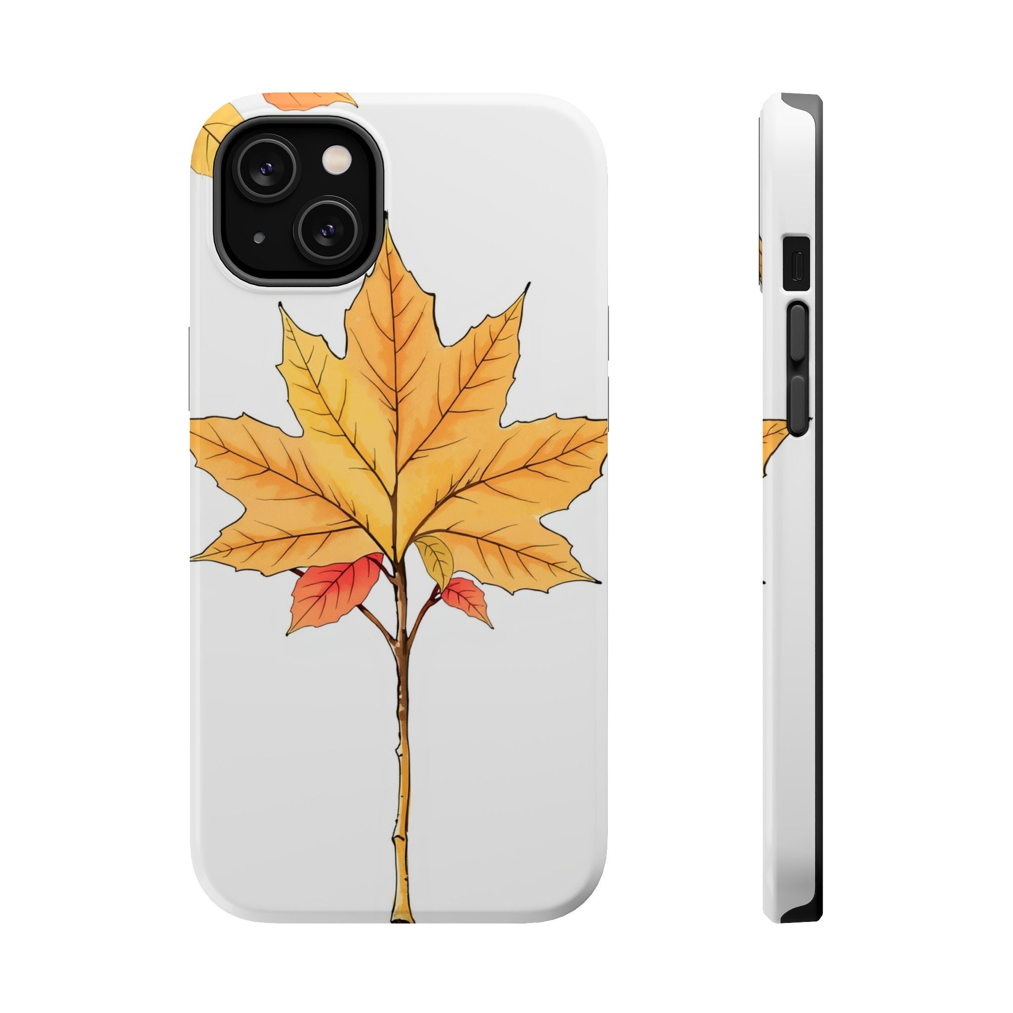 iPhone Mint And Blush Autumn Maple Bold Modern Everyday Snap Case · iPhone Case