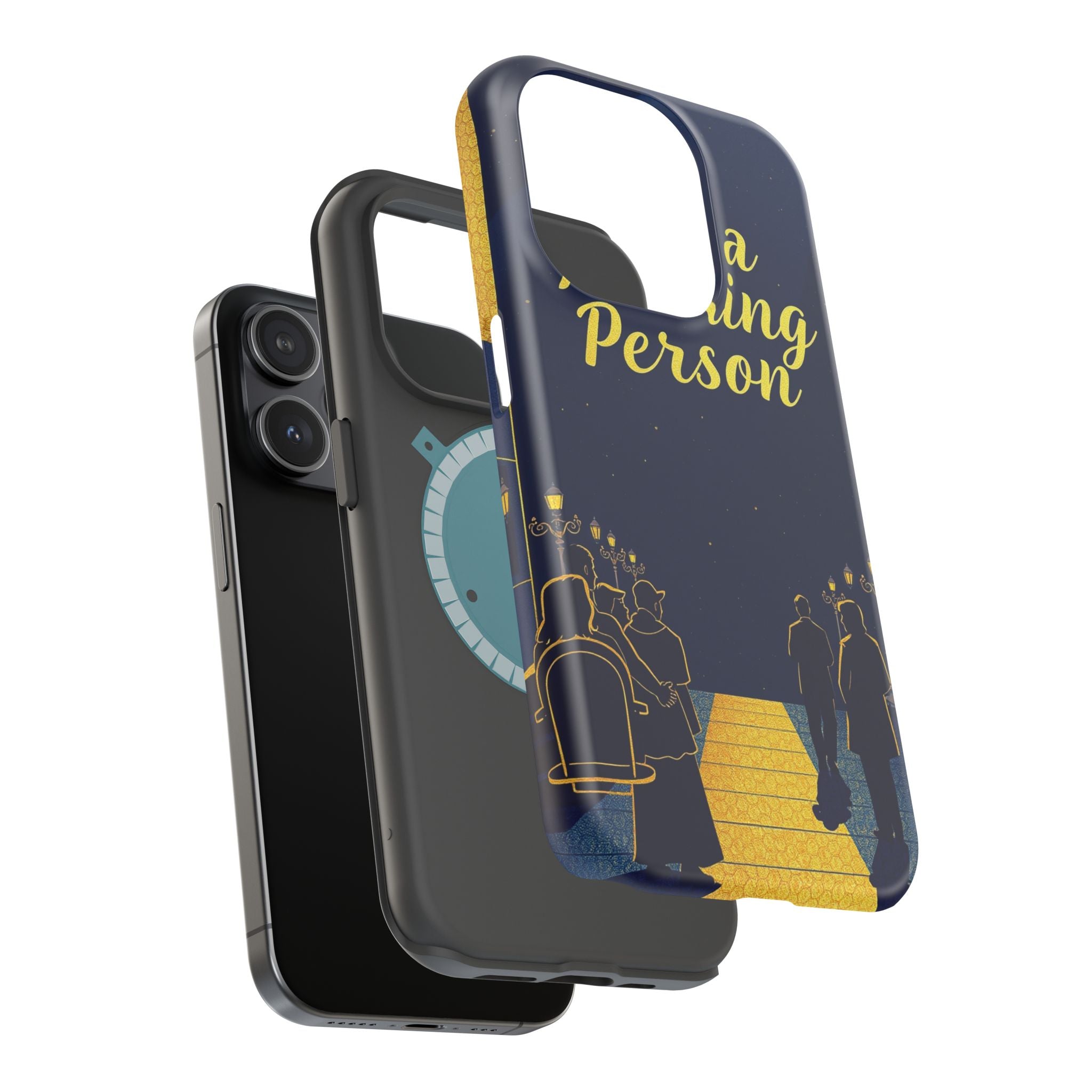 iPhone Midnight Blue And Silver Not a Morning Person Slim Snap Case · iPhone Cas