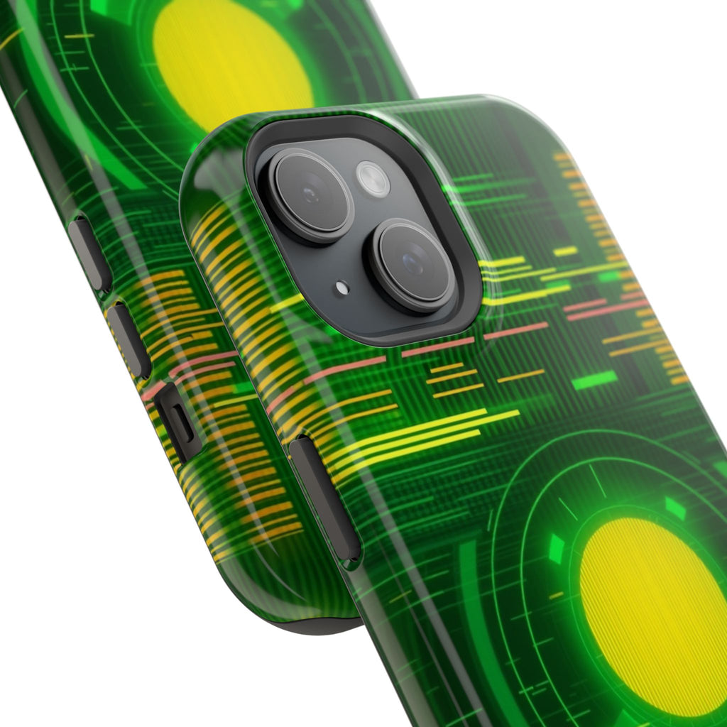 iPhone Emerald Green And Gold VHS Static Slim Everyday Designer Case · iPhone Ca