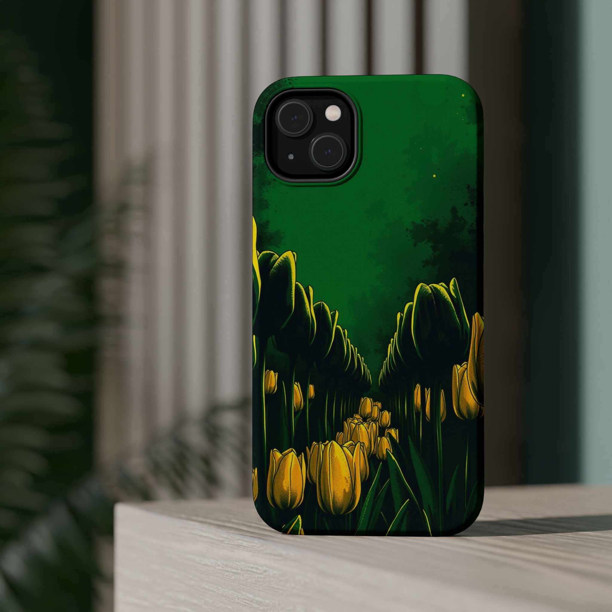 iPhone Tulip Row Emerald Green And Gold Slim Snap Case · iPhone Case