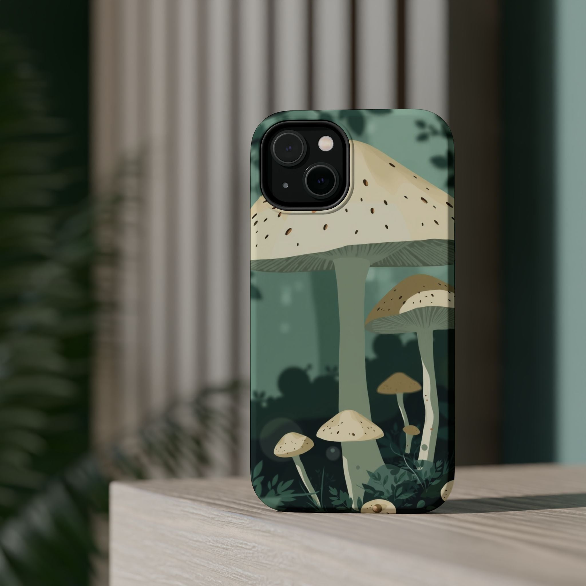 iPhone Sage And Ivory Mushroom Forest Slim Everyday Designer Case · iPhone Case