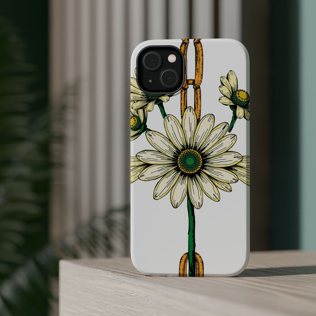 iPhone Daisy Chain Dark Gothic Ink Bold Modern Everyday Snap Case · iPhone Case