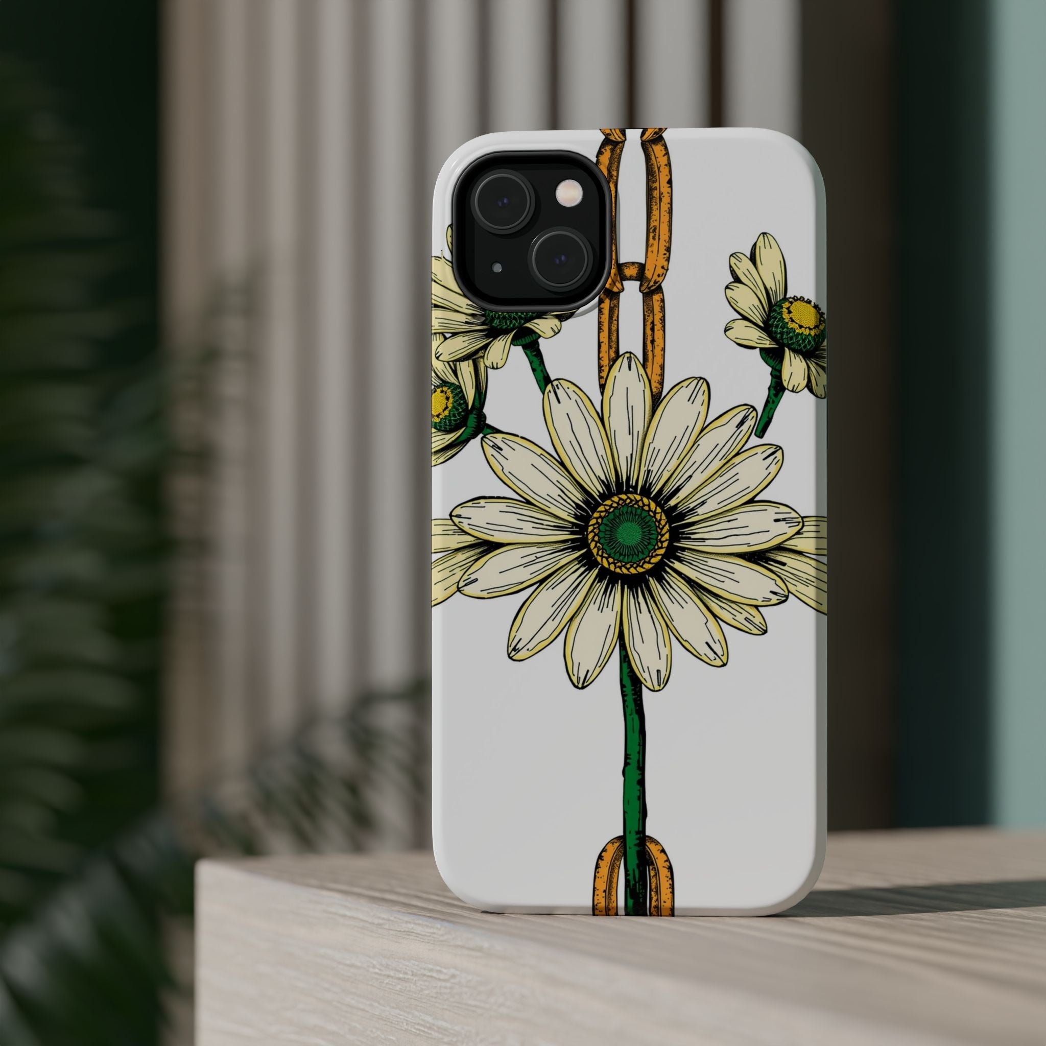 iPhone Daisy Chain Dark Gothic Ink Bold Modern Everyday Snap Case · iPhone Case