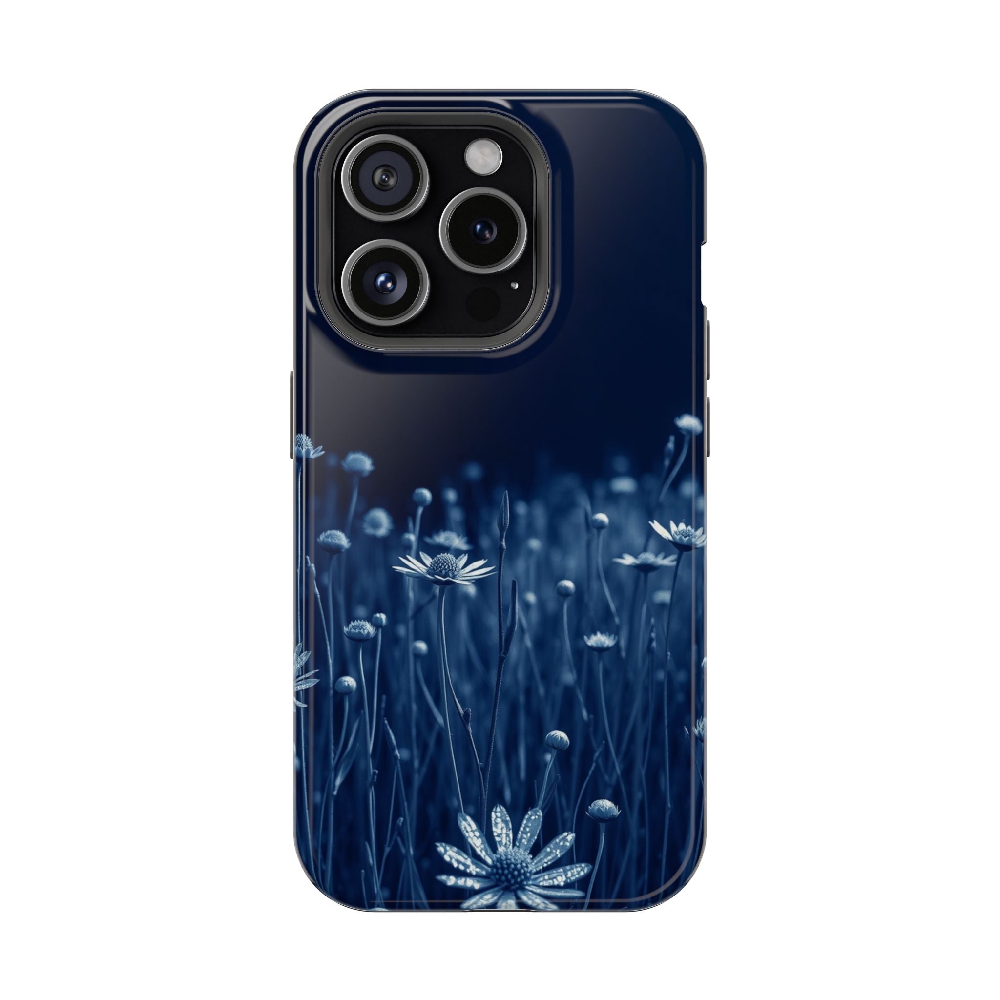 iPhone Midnight Blue And Silver Wildflower Field Clean iPhone Minimal · iPhone C