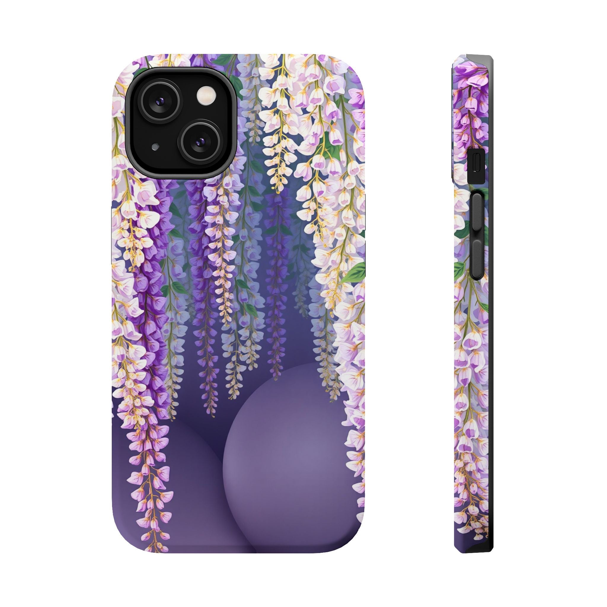 iPhone Mint And Blush Wisteria Cascade Slim Everyday Designer Case · iPhone Case