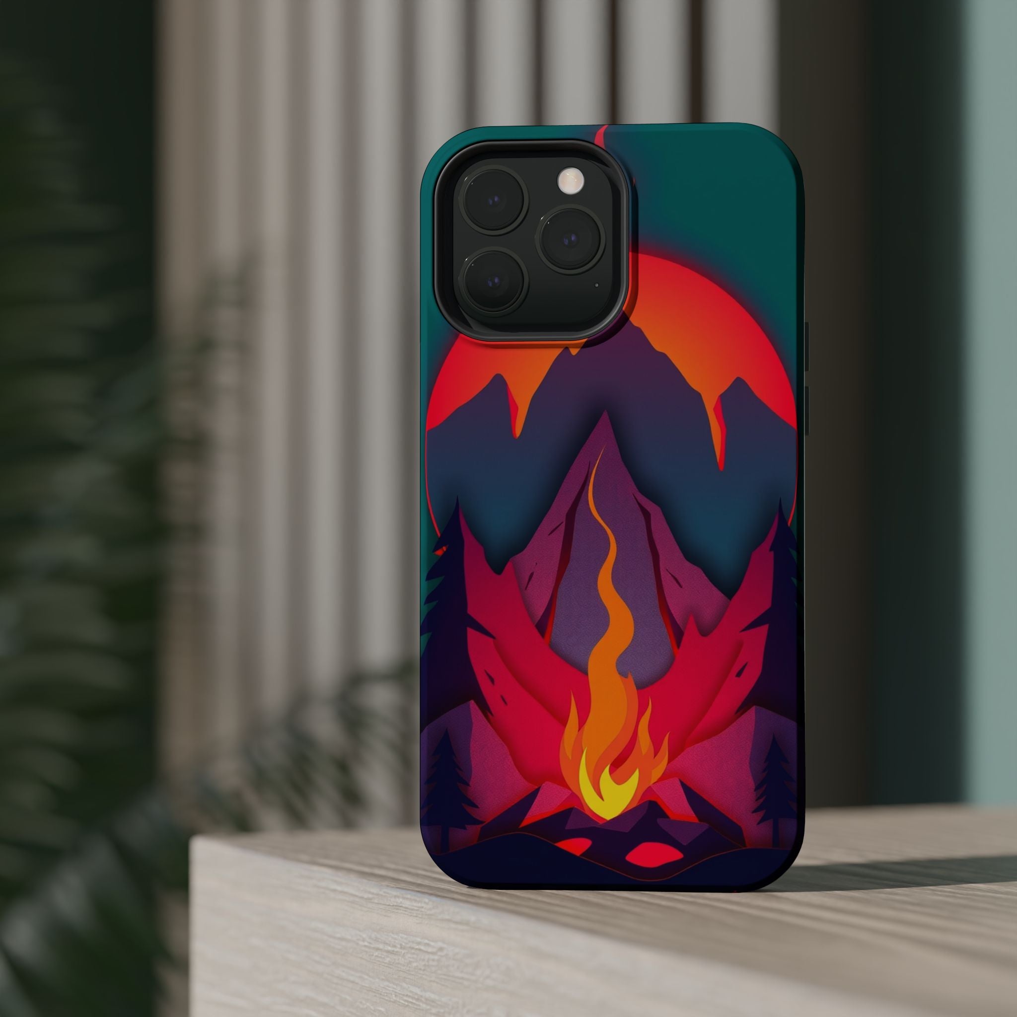 iPhone Cyan And Magenta Wildfire Glow Slim Everyday iPhone 12 Designer · iPhone