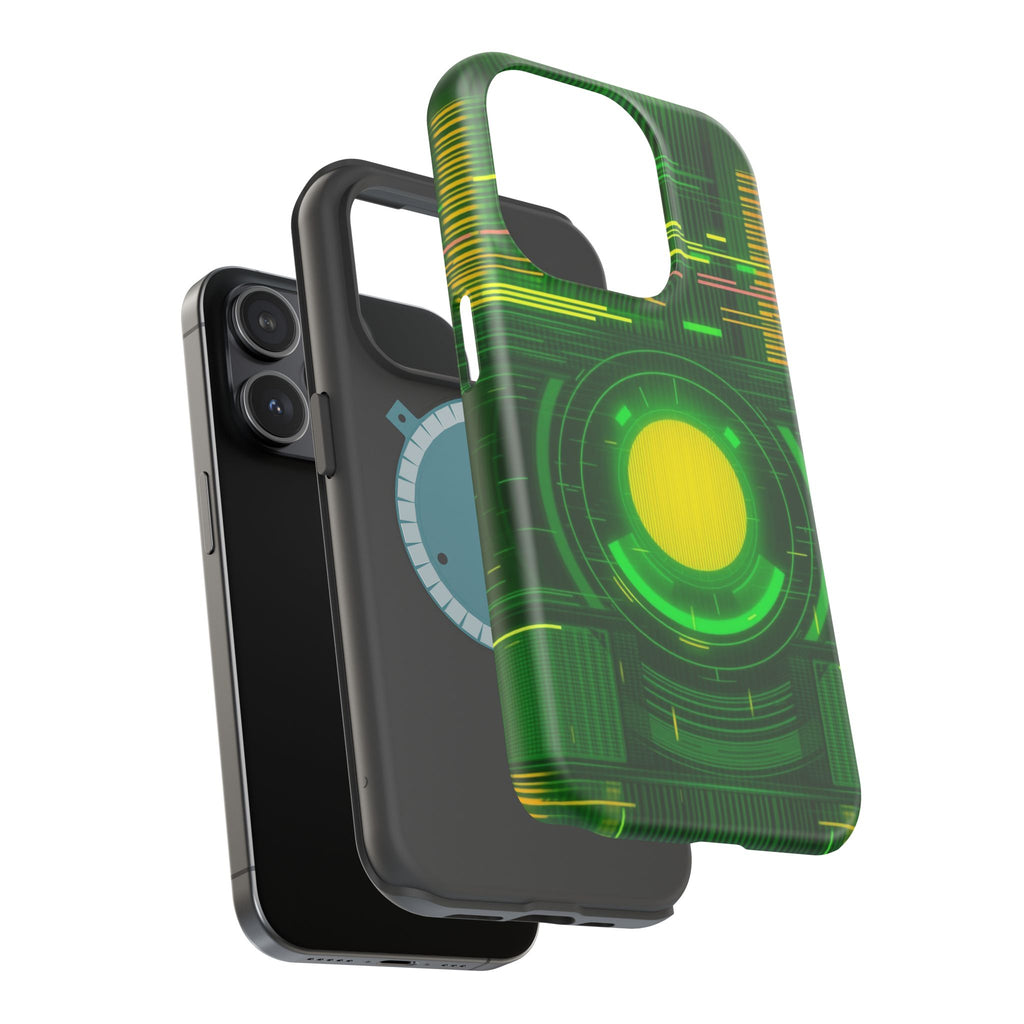 iPhone Emerald Green And Gold VHS Static Slim Everyday Designer Case · iPhone Ca