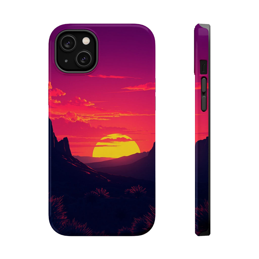 iPhone Cyan And Magenta Mesa Sunset Slim Everyday Designer Case · iPhone Case