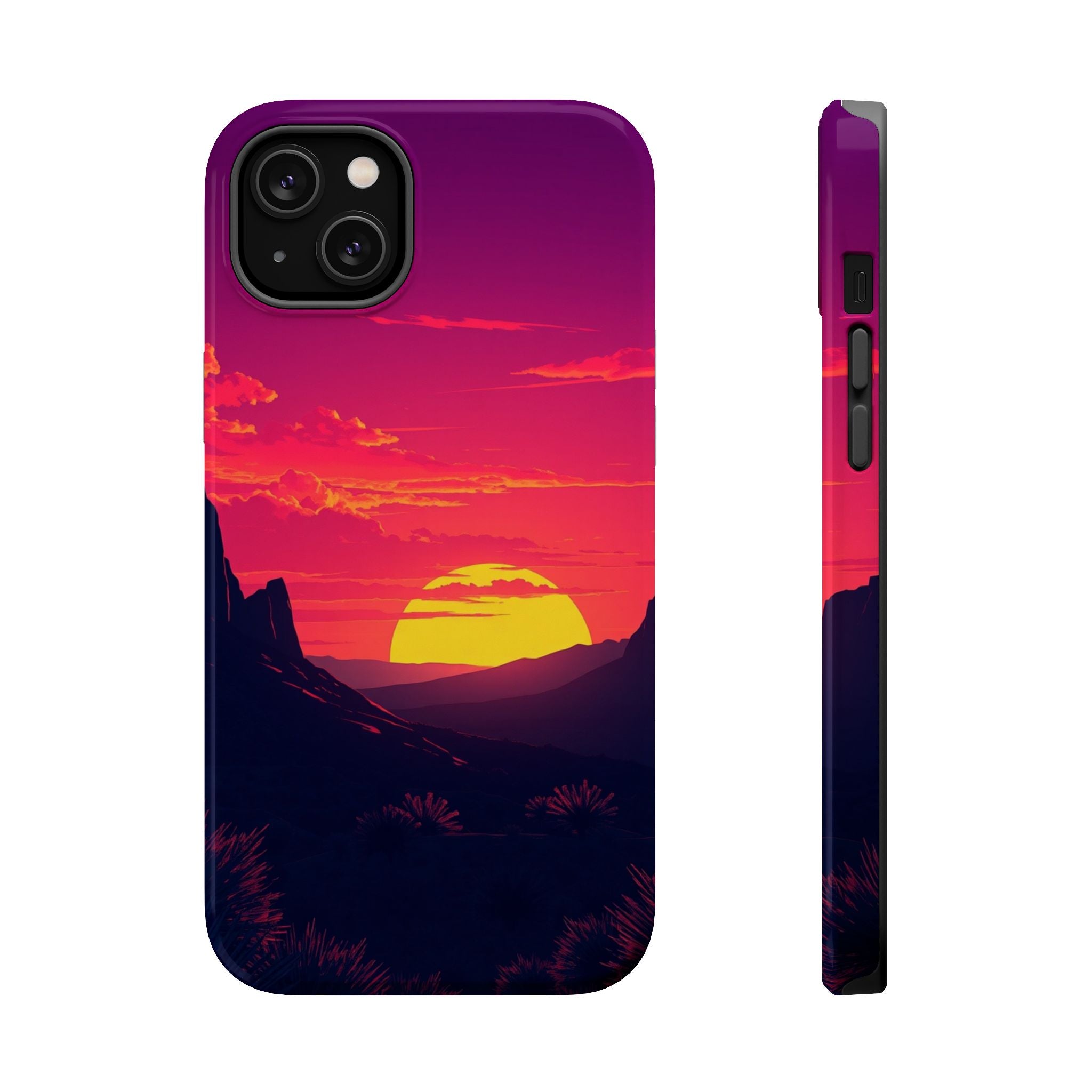 iPhone Cyan And Magenta Mesa Sunset Slim Everyday Designer Case · iPhone Case