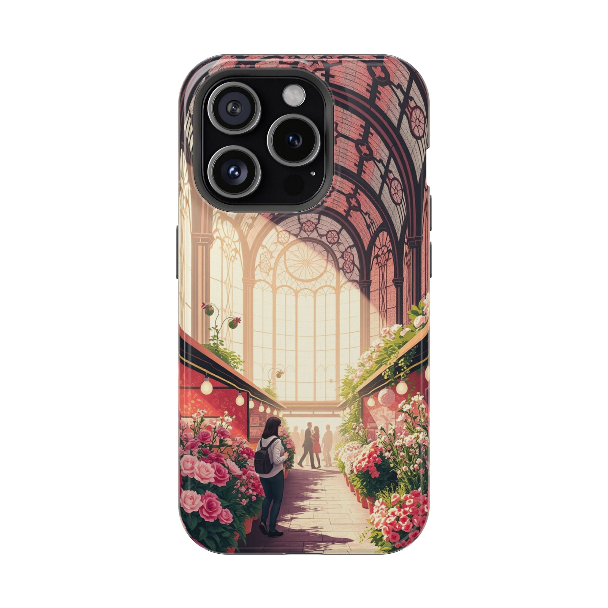 iPhone Flower Market Stained Glass Bold Modern Everyday Snap Case · iPhone Case