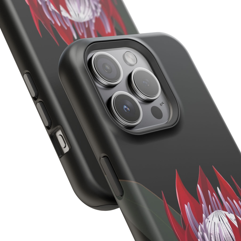 iPhone Black And Crimson Protea Bold Slim Everyday Designer Case · iPhone Case