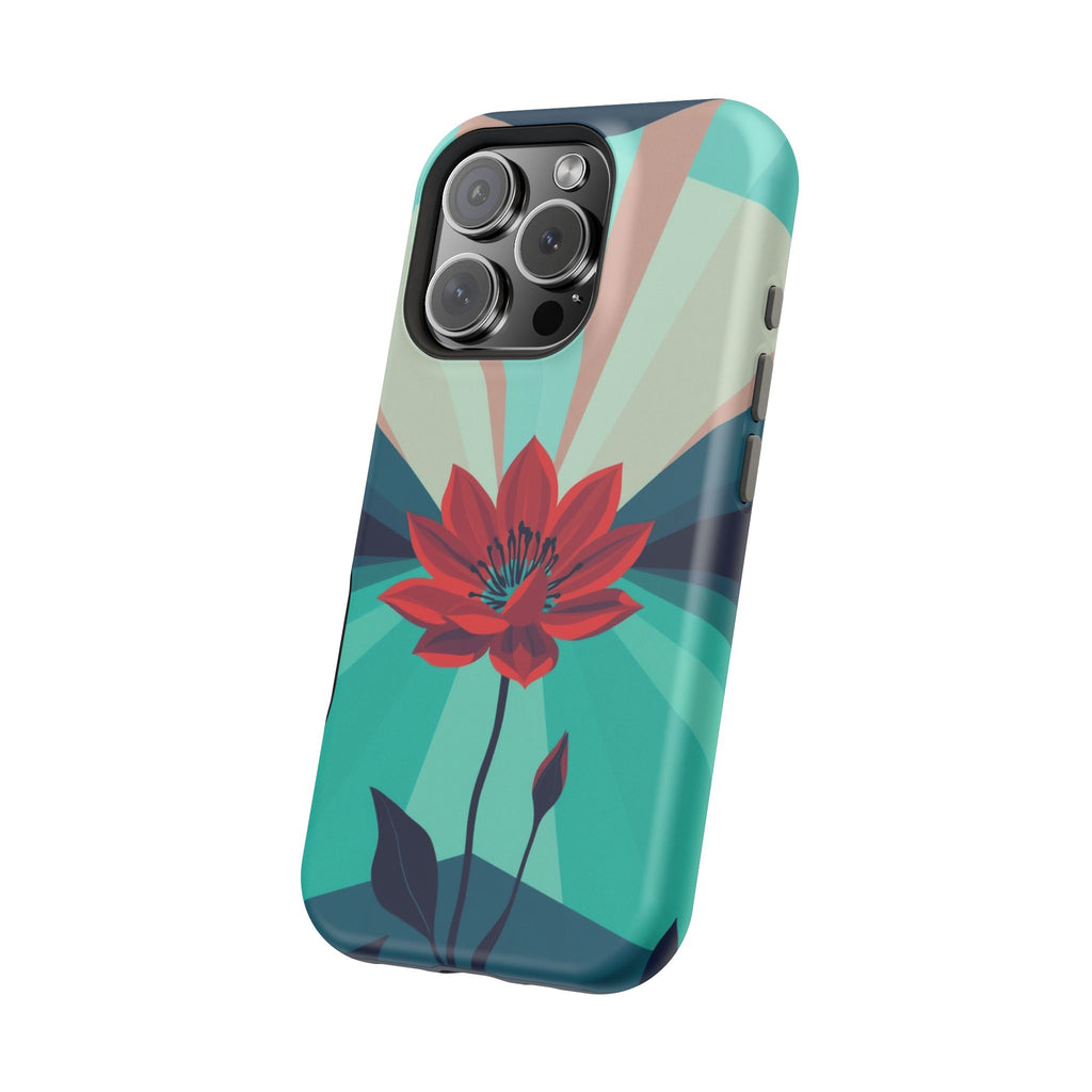iPhone Teal And Coral Night Bloomer Slim Everyday Designer Case · iPhone Case