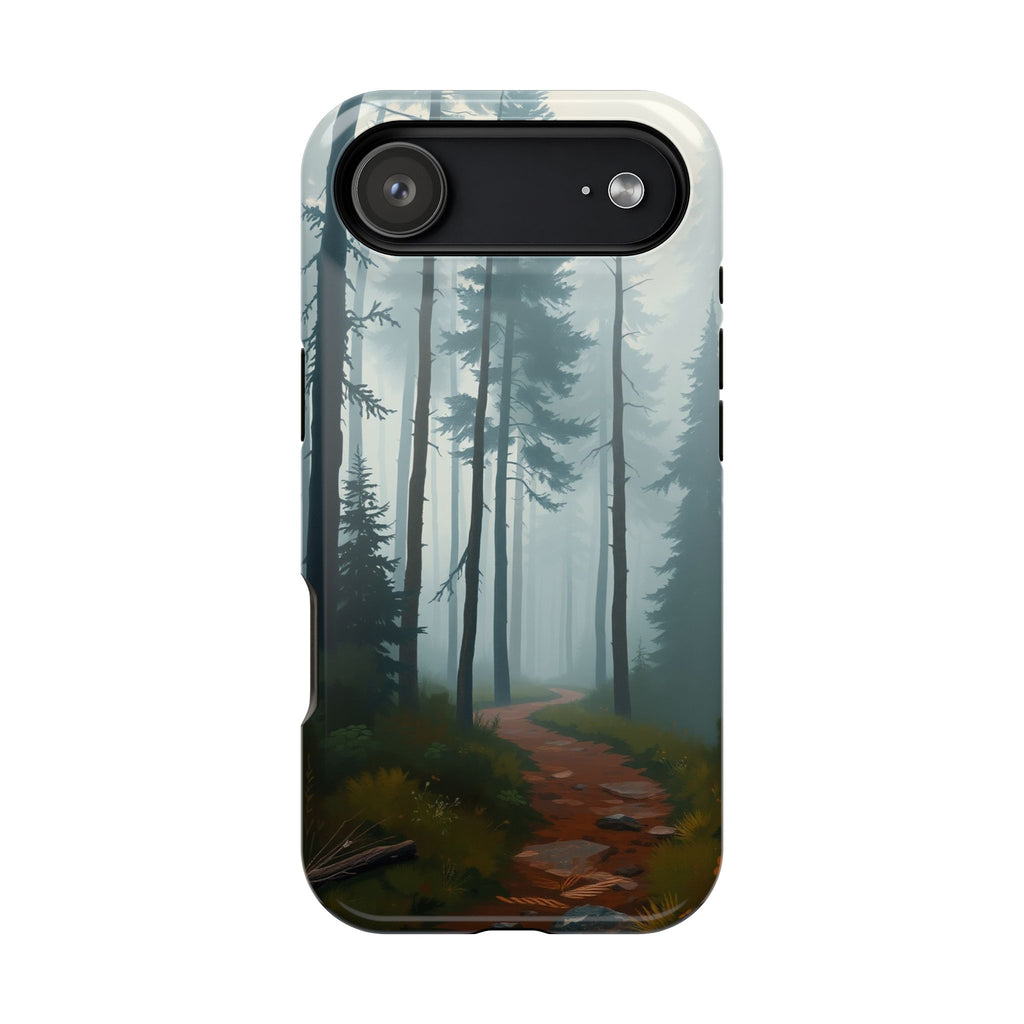 iPhone Serene Misty Forest Path Design Slim Everyday Designer Case · iPhone Case