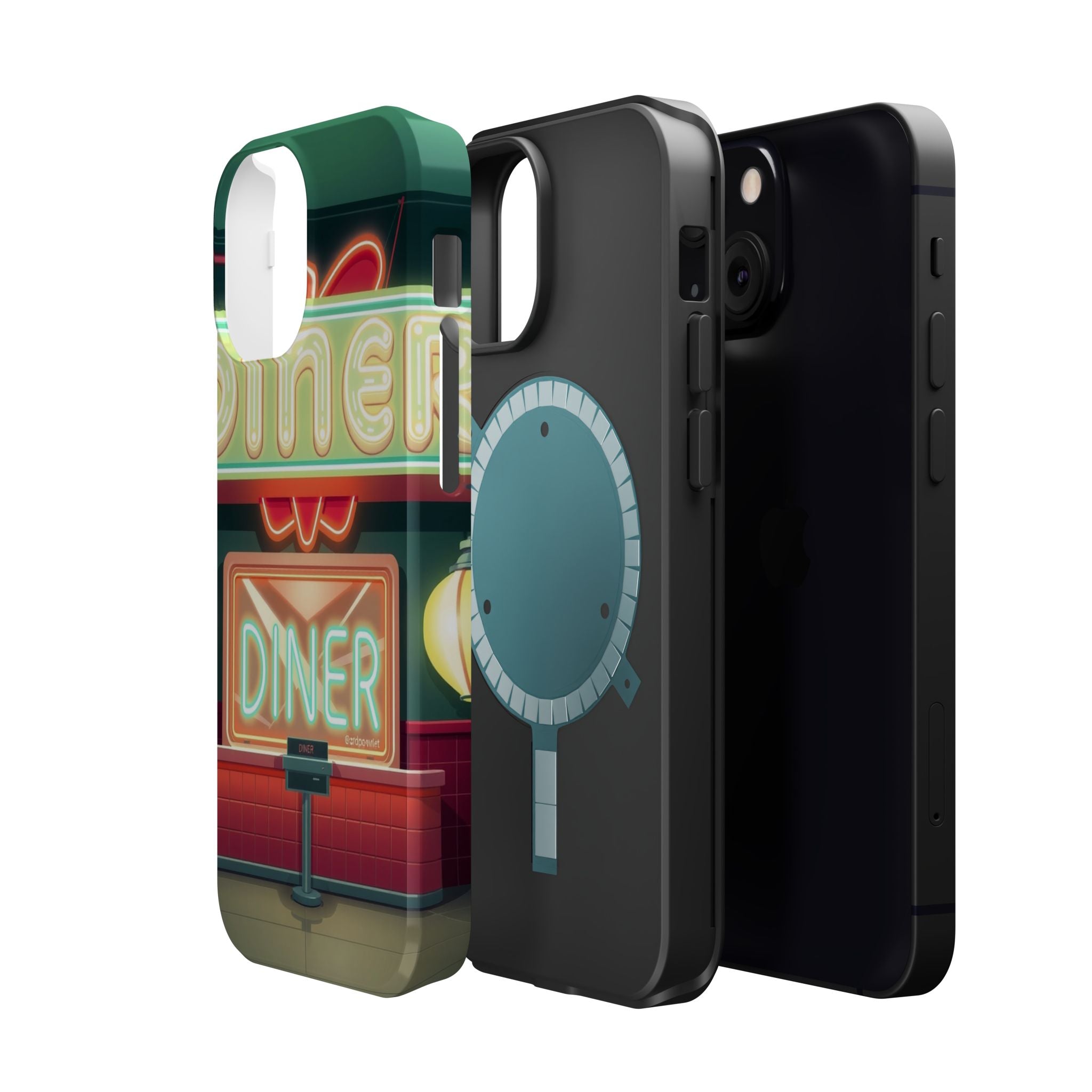 iPhone Neon Diner Sign Mystic Art Bold Modern Everyday Snap Case · iPhone Case