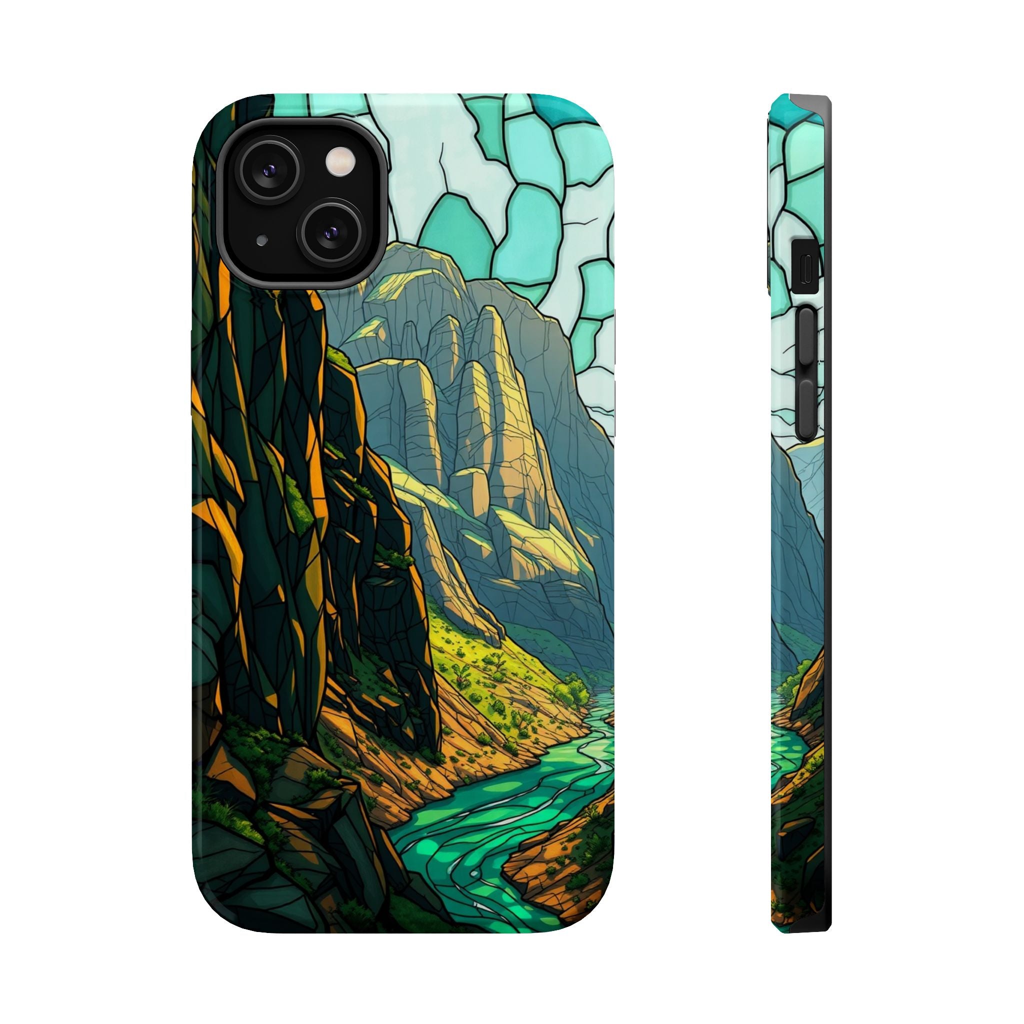 iPhone Emerald Green And Gold River Canyon Slim iPhone Everyday · iPhone Case