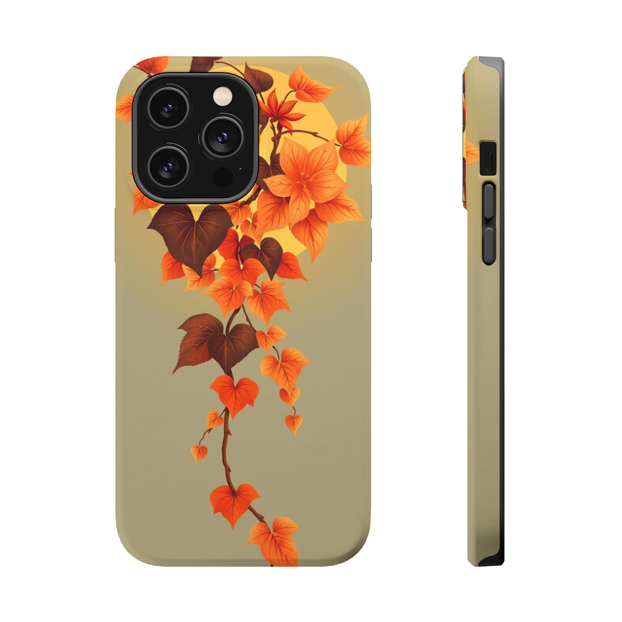 iPhone Sunset Amber And Peach Art Nouveau Vine Soft iPhone Finish · iPhone Case