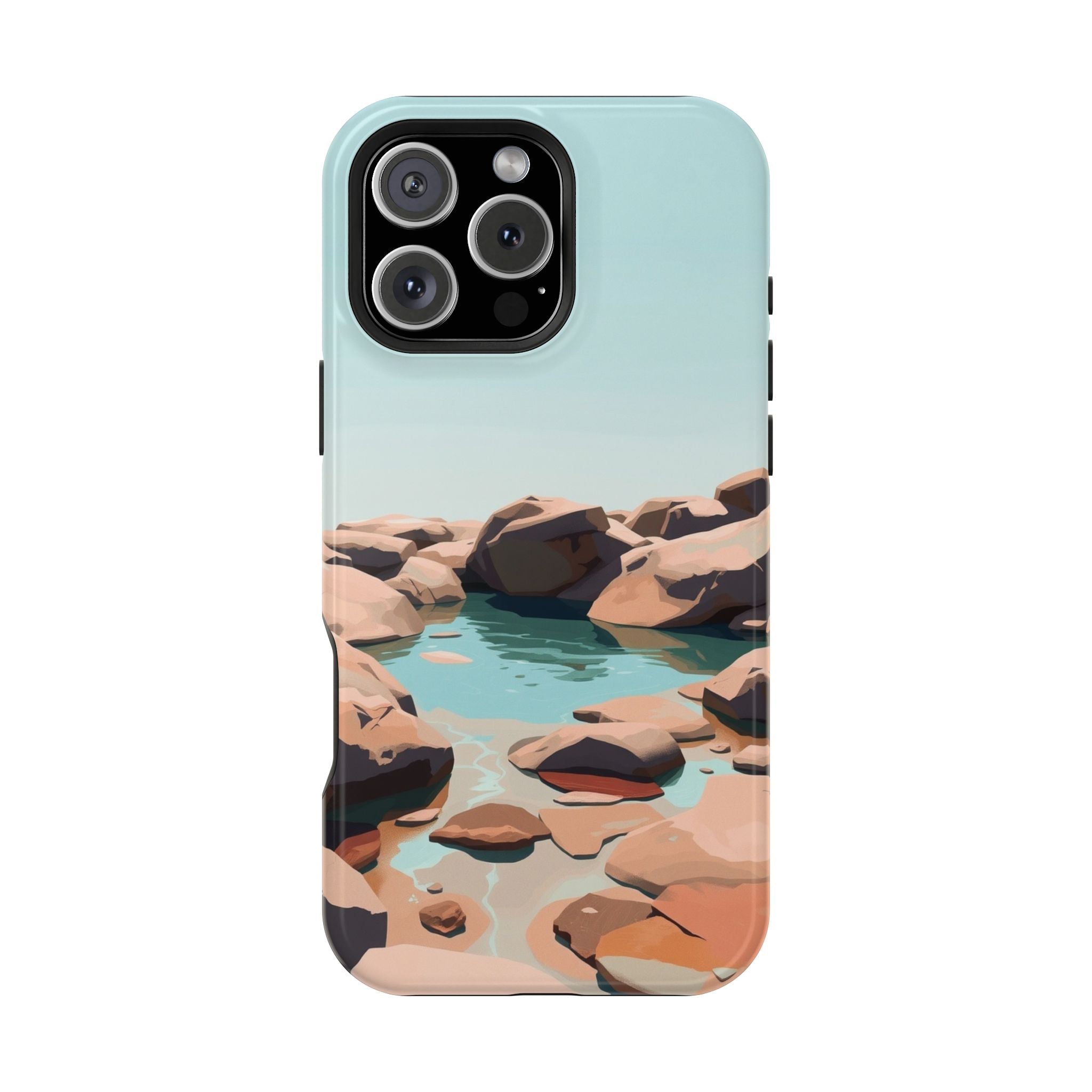 iPhone Tidal Pool Oil Painting Impressionist Slim iPhone Everyday · iPhone Case